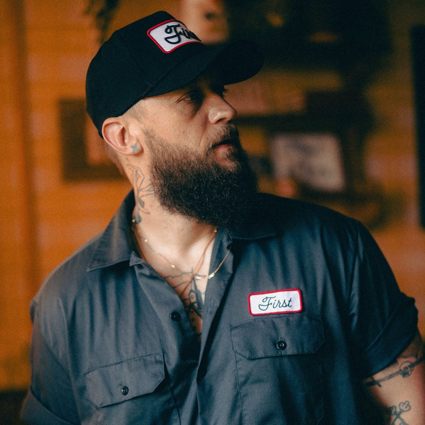 1ST Card Mechanic Button Up Shirt