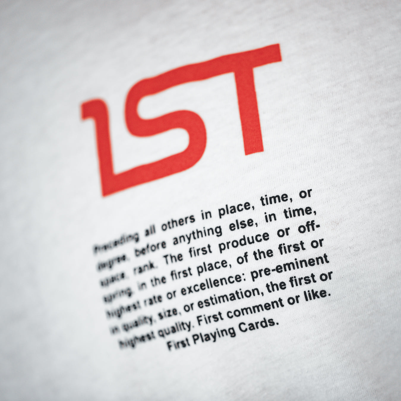 1ST White T-Shirt