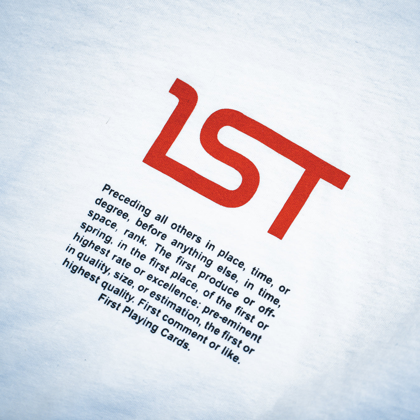 1ST White Long Sleeve T-Shirt