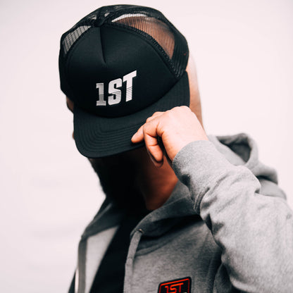 1ST "Striped" Trucker Hat