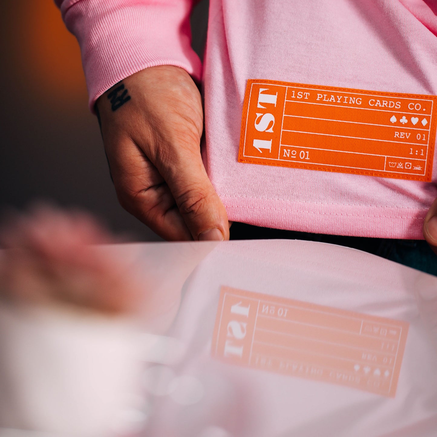 1ST Pink "Zebra" Long Sleeve Tee