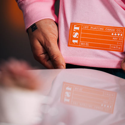 1ST Pink "Zebra" Long Sleeve Tee