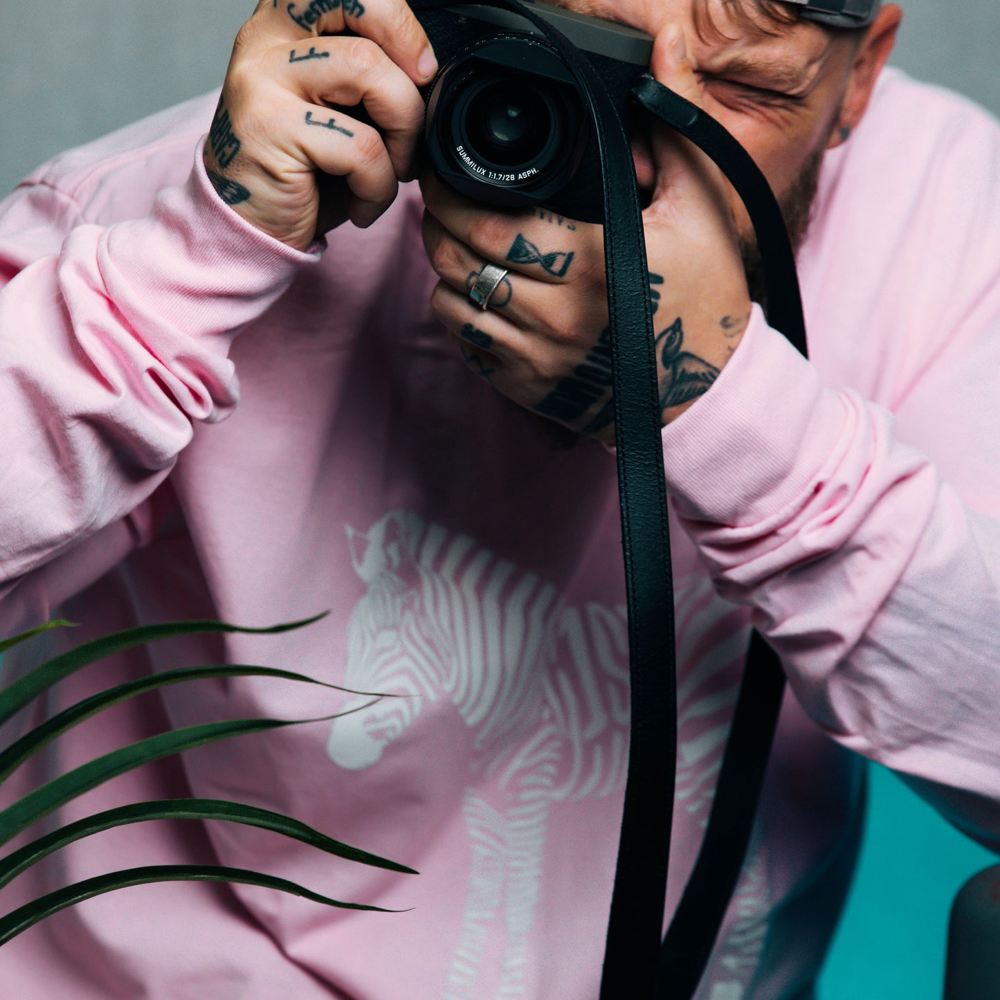 1ST Pink "Zebra" Long Sleeve Tee