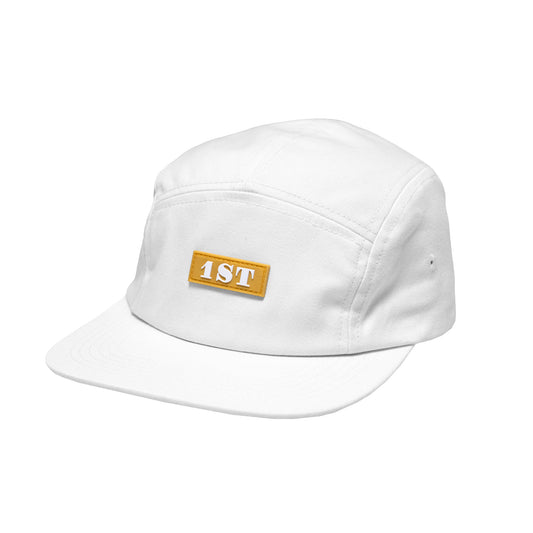 White 1ST Five Panel Hat